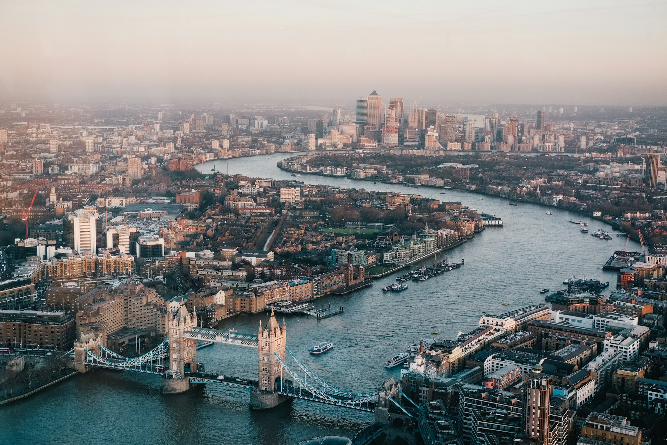 Tower Bridge, the River Thames and the London skyline